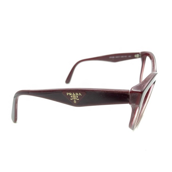 Prada VPR29R UAN-1O1 Dark Red Burgundy Cat Eye Eyeglasses Frames 54-17 140 Italy - Picture 4 of 12